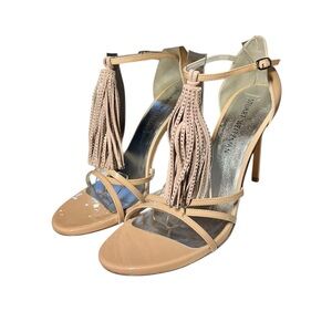 🌻NEW w/box Stuart Weitzman Patent Leather Studded Tassel Ankle 4” Heel Size 10
